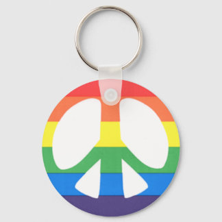 gay peace keychain