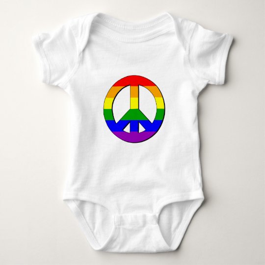 Gay Peace Sign Baby Bodysuit
