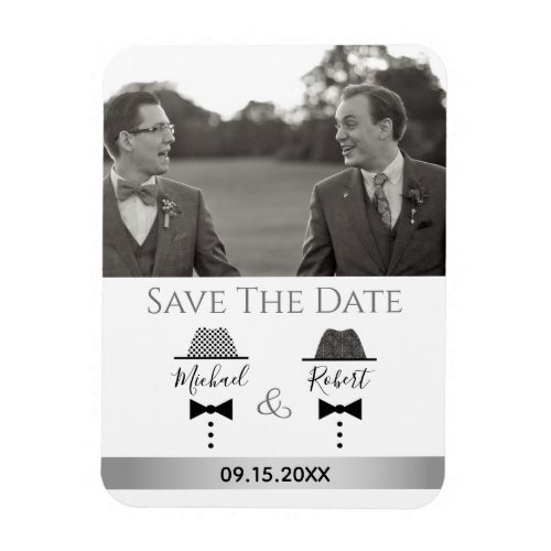 Gay Photo Wedding Save The Date Invitation Magnet