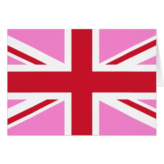 Gay Pink UK Pride Flag Cards (Front Horizontal)