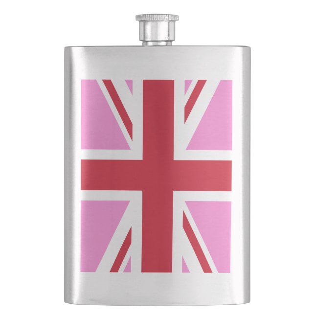 Gay Pink UK Pride Flag Flask (Front)