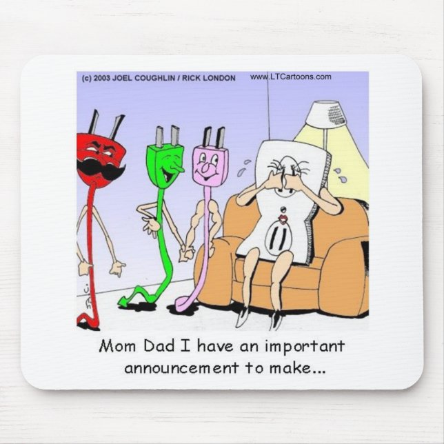 Gay Plug Funny Gifts Tees Mugs Cards Etc Mouse Pad (Front)
