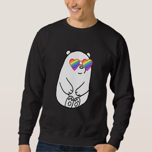 Gay Polar Bear Cute Lgbtq Stuff For Teens Rainbow  Sweatshirt