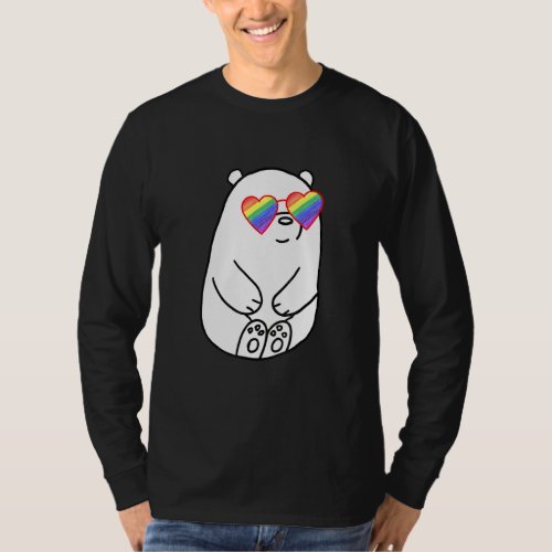 Gay Polar Bear Cute Lgbtq Stuff For Teens Rainbow  T_Shirt