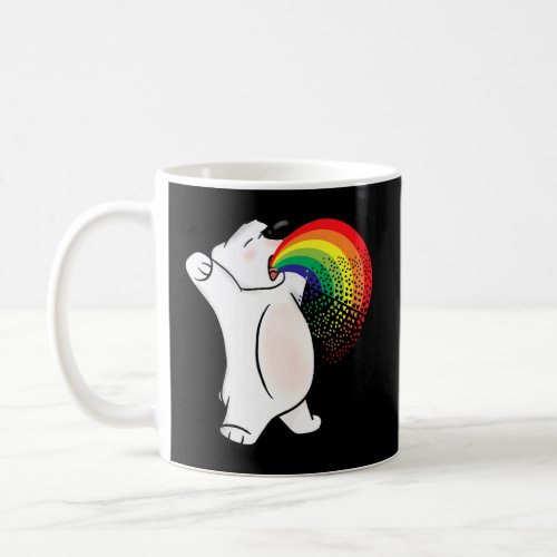 Gay Polar Bear Lgbtq Stuff For Teens Rainbow Barf Coffee Mug