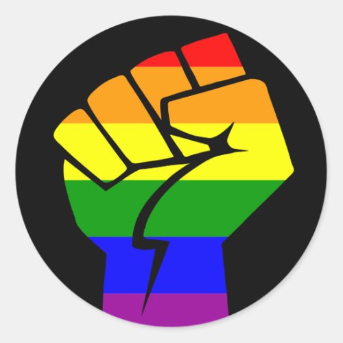 Gay Power Classic Round Sticker