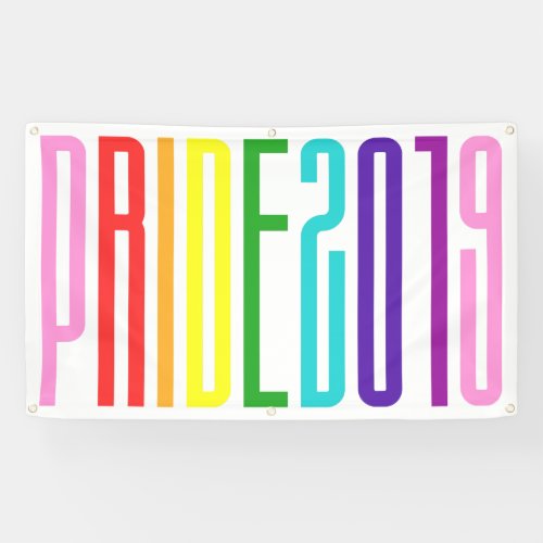 Gay Pride 2019 Party LGBT Rainbow Flag Colors Banner