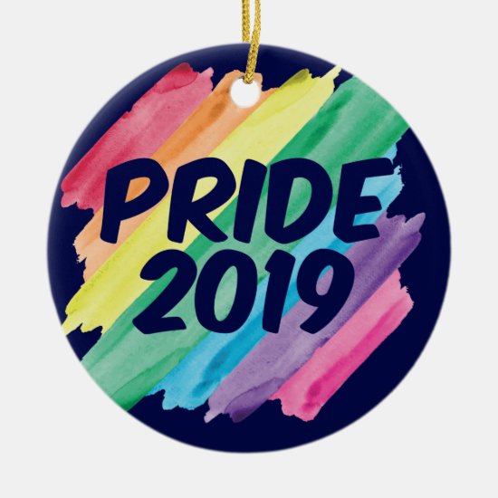 Gay Pride 2019 Rainbow Ceramic Ornament