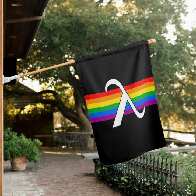 Gay Pride Activism House Flag (In SItu)