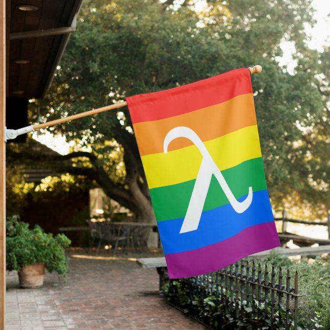 Gay Pride Activism House Flag (In SItu)