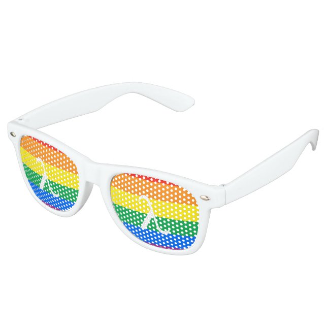 Gay Pride Activism Retro Sunglasses (Angled)