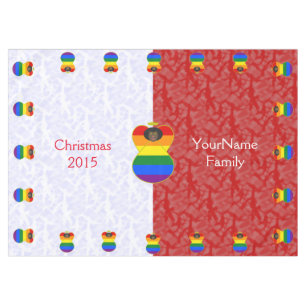 Gay Pride African Angel Flag Red White Personalize Tablecloth