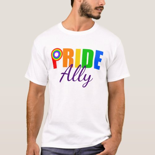 Gay Pride Ally LGBT Rainbow Alliance T_Shirt