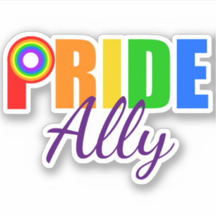 Gay Pride Ally LGBTQ Rainbow Alliance Sticker