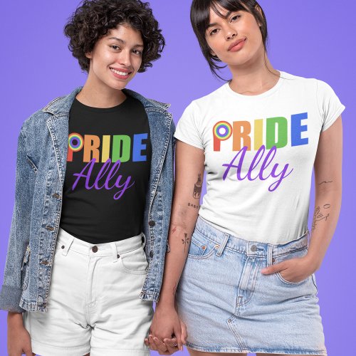 Gay Pride Ally Rainbow T_Shirt