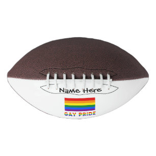 Gay Pride and Rainbow Flag Personalized  Football
