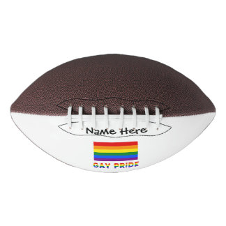 Gay Pride and Rainbow Flag Personalized  Football