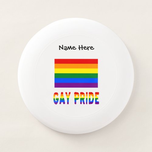 Gay Pride and Rainbow Flag Personalized  Wham_O Frisbee