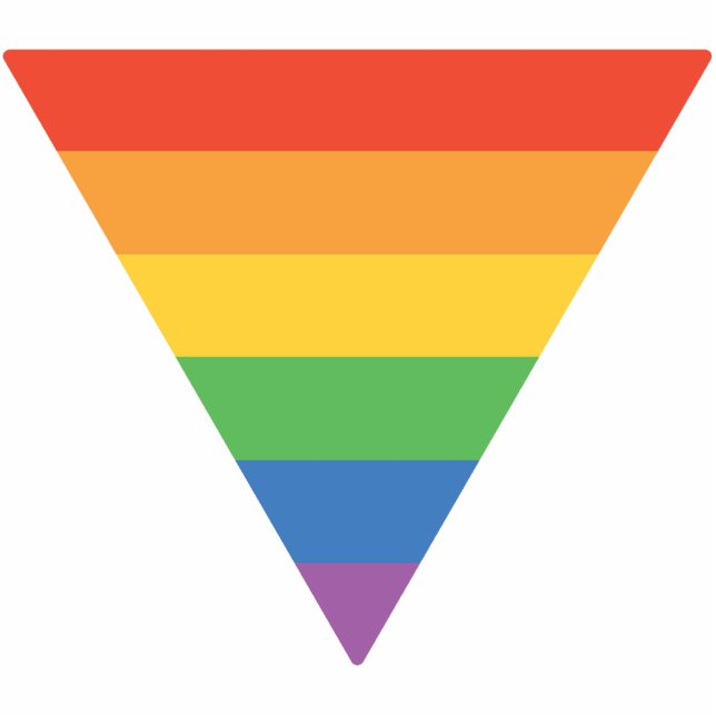 Gay Pride ARainbow Triangle Statuette (Front)