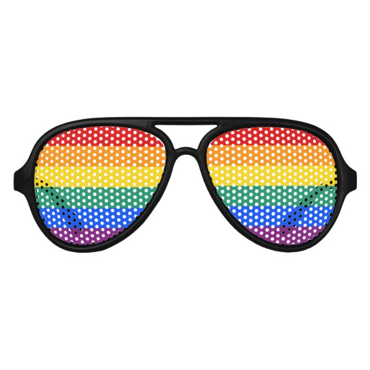 Gay Pride Aviator Sunglasses Zazzle