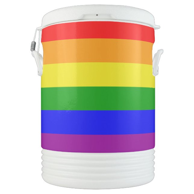 Gay Pride Awesome Rainbow Flag Cooler (Back)