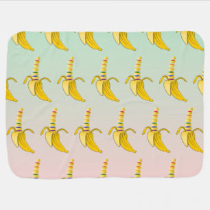 Gay Pride Banana Pattern Receiving Blanket