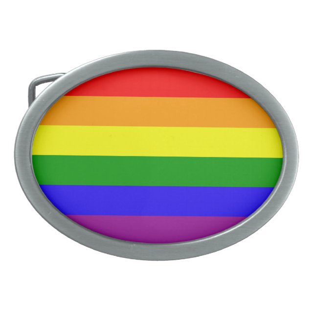 Gay pride belt buckle (Front)