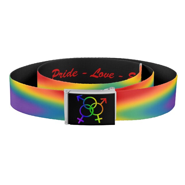 Gay Pride Belts Rainbow Love LGBT Belt (Coil)