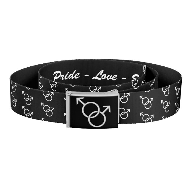 Gay Pride Belts Same-Sex Love Men's Belt (Coil)