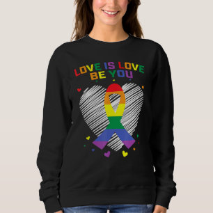 Gay Pride Bi Lgbtq Bisexual Lesbian Ally Love Is L Sweatshirt