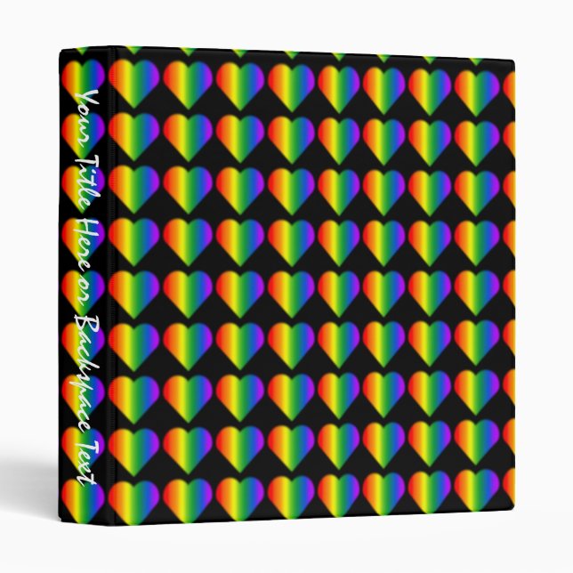 Gay Pride Binder Custom Rainbow Love Photo Album (Front/Spine)