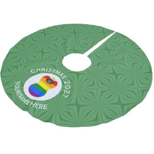 Gay Pride Black Angel Flag Christmas Personalized Brushed Polyester Tree Skirt