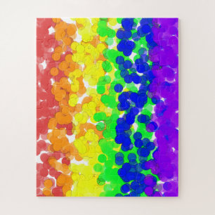 Gay Pride Bokeh Flag Jigsaw Puzzle