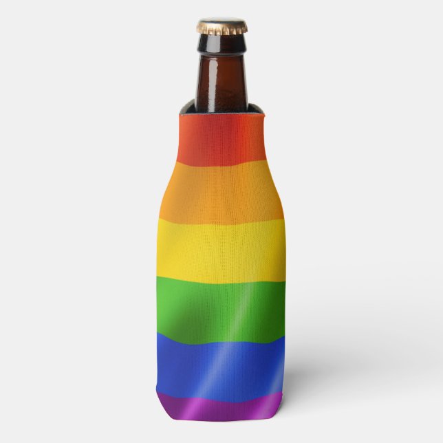 Gay Pride Bottle Cooler (Bottle Front)