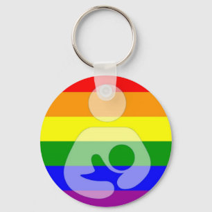 Gay Pride Breastfeeding / Nursing Keychain