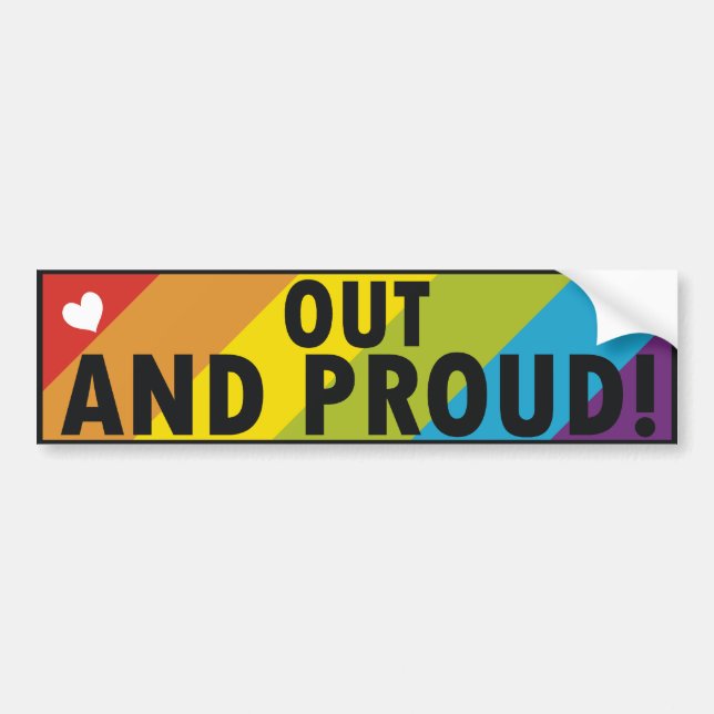 Gay Pride Bumper Sticker (Front)