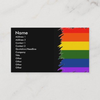 Gay Pride Business Card by Neurotic_Designs at Zazzle