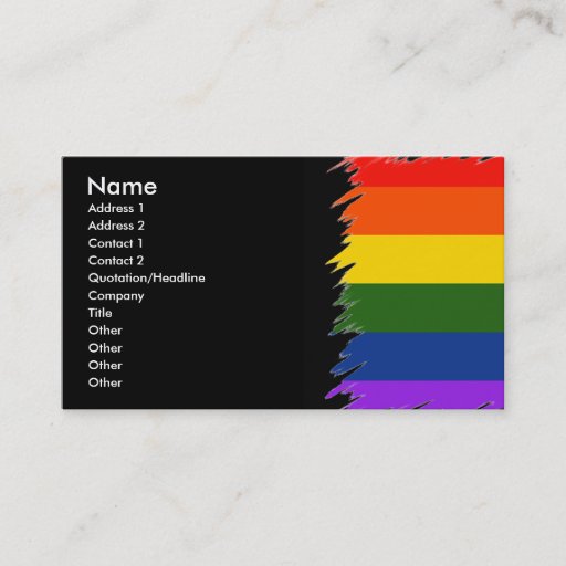 Customizable Gay Pride Business Cards
