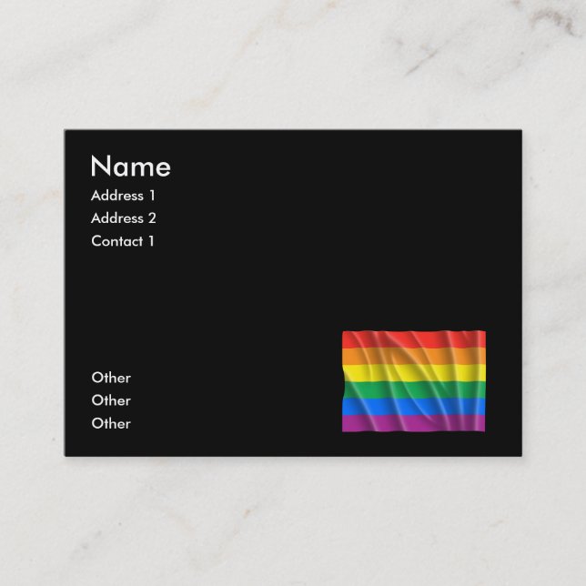 GAY PRIDE BUSINESS CARD (Front)