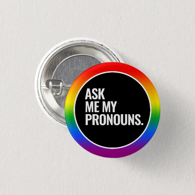 Gay Pride Button (Front & Back)