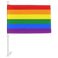 Gay Pride Car Flag