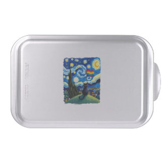 Gay Pride Cat Art Cat Starry Night Style LGBTQ Pri Cake Pan