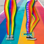 Gay Pride Celebration Leggings<br><div class="desc">Show your support for diversity in style with these cool leggings showing the colors of the Gay Pride flag,  which was originated created in 1978 by Gilbert Baker and has become a global symbol of gay pride. There is also a space for you to customize with text.</div>