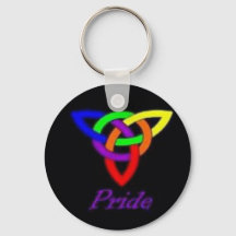 Gay Pride Celtic Knot Keychain