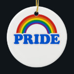 GAY PRIDE CERAMIC ORNAMENT<br><div class="desc">Shop Gay Ornaments, Gay Posters, Gay T-shirts, Gay Hoodies, Gay Stickers, Gay Buttons and Gay Novelty gifts from http://www.GlbtShirts.com</div>