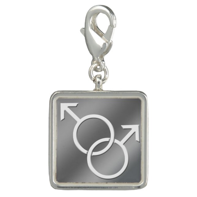 Gay Pride Charm Custom Same-Sex Love Jewelry (Front)