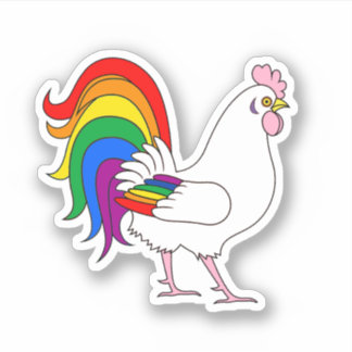 Gay Pride Chicken Sticker