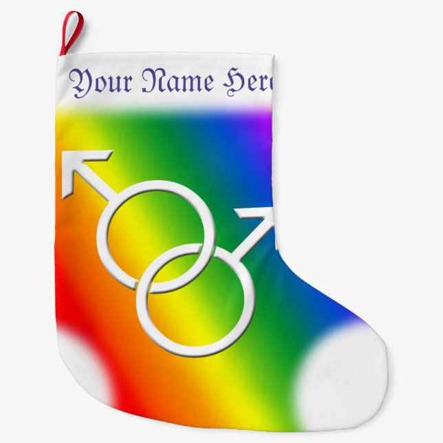 Gay Pride Christmas Stocking Rainbow Stockings (Front)