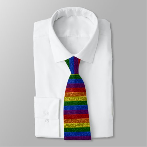 Gay Pride Chrome Flag Tie