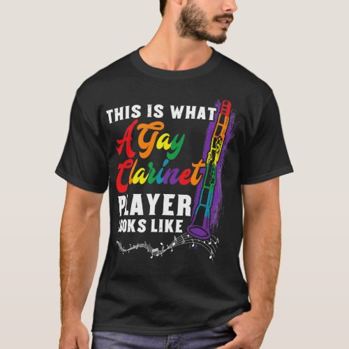 Gay Pride Clarinet Player Instrumentalist T_Shirt